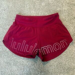 lululemon athletica Women's Deep Red Athletic Shorts with Logo